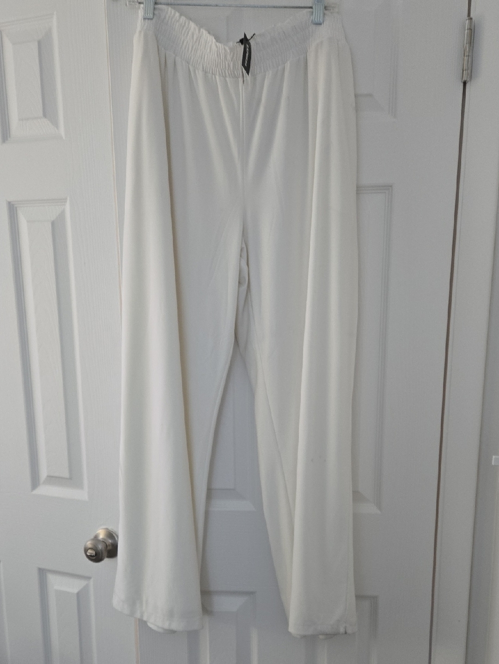 White Knit Wide-Leg Lounge Pants, By EXPRESS NWT, Sz XL